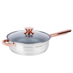 Patelnia marmurkowa non-stick na indukcję z pokrywką KonigHOFFER