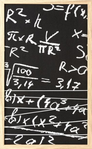 Obraz Math (1) 55x33x1 Cm Czarny