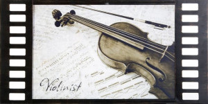 Obraz Violin (3) 60x30x1 Cm Czarny