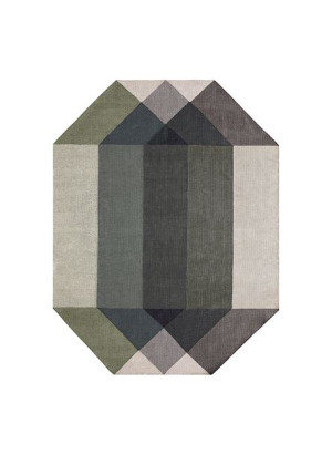 Dywan Gan Diamond Wool Green-Grey
