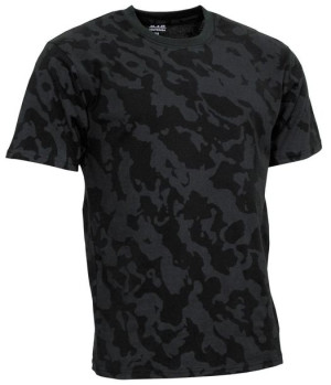 Koszulka US  "Streetstyle" night-camo czarna 140-145g XXL
