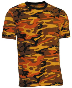 Koszulka US  "Streetstyle" orange-camo pomarańczowa 140-145 g XL