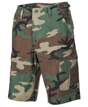 Spodnie US Bermuda BDU Rip Stop woodland-stonewashed M