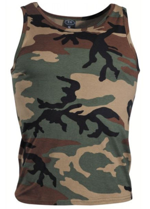 Koszulka US  Tank-Top woodland brunatny zielony 170 g L