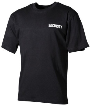 Koszulka US "Security" bedruckt czarna 6XL