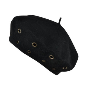 Beret z oczkami