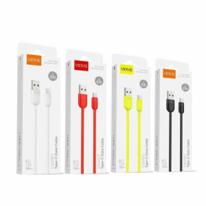 Kabel VIDVIE CB495 USB/Type C 2.4A, 1.2m czerwony BOX