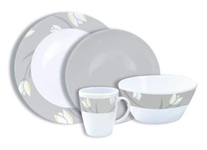 Zestaw Obiadowy Z Melaminy Set Flower - Eurotrail