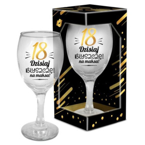 Kieliszek na wino prezent na 18 30 40 50 60 urodziny