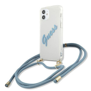 Guess Guhcp12scrtvsbl Iphone 12 Mini 5,4" Niebieski/blue Hardcase Script Vi