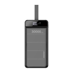 Dudao Power Bank 30000 Mah 3x Usb Z Lampką Led Czarny (k8s+ Black)