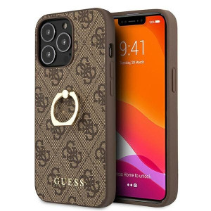 Guess Guhcp13l4gmrbr Iphone 13 Pro 6,1" Brązowy/brown Hardcase 4g With Ring