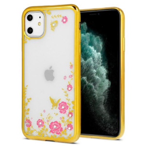 Back Case Diamond Flower Do Samsung Galaxy S20 Plus Złoty
