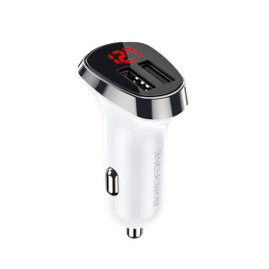 Borofone Ładowarka Samochodowa Bz15 Auspicious - 2xusb - 2,4a Biała