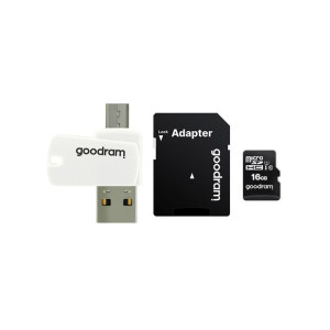 Karta Pamięci Micro Sd Goodram All In One - 16gb Z Adapterem Uhs I Class 1