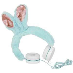 Słuchawki Gjby - Pluszowe Rabbit Niebieskie