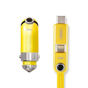 Remax Ładowarka Samochodowa Cutie Rcc-211 - Usb - 2,1a Z Kablem 3 W 1 Micro
