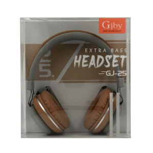 Słuchawki Gjby - Audio Extra Bass Gj-25 Z Mikrofonem Brązowe