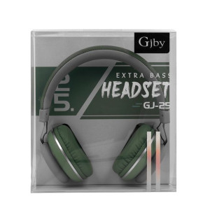 Słuchawki Gjby - Audio Extra Bass Gj-25 Z Mikrofonem Zielone
