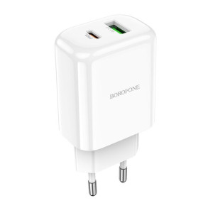 Borofone Ładowarka Sieciowa Bn4 Potential - Usb + Typ C - Qc 3.0 Pd 2.0 20w