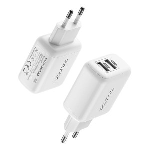 Ładowarka Sieciowa Dux Ducis C10 - 2xusb - 12w 2,4a Biała