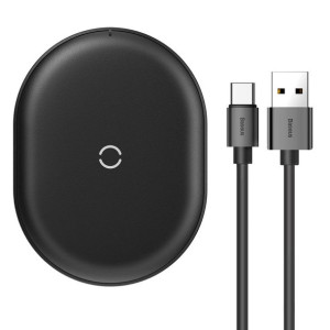 Baseus Ładowarka Indukcyjna Cobble + Kabel Typ C (wxys-01) Czarna