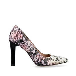 Czółenka różowe skóra węża 41