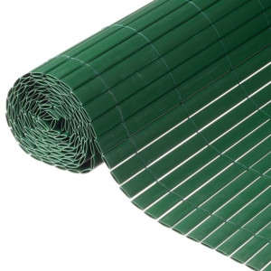 Dwustronna mata ogrodzeniowa, PVC, 1,5 x 3 m, zielona
