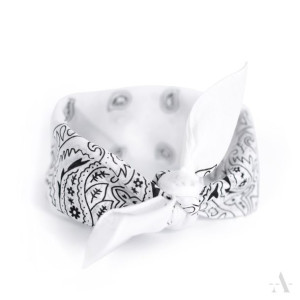 Bandama Bandamka 100% bawełna Bandana biała