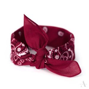 Bandama Bandamka 100% bawełna Bandana bordo