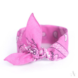 Bandama Bandamka 100% bawełna Bandana różowa