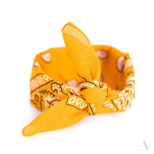 Bandama Bandamka 100% bawełna Bandana zółta