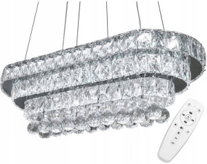 Lampa Kryształowa Wisząca Led Żyrandol 102w Pilot