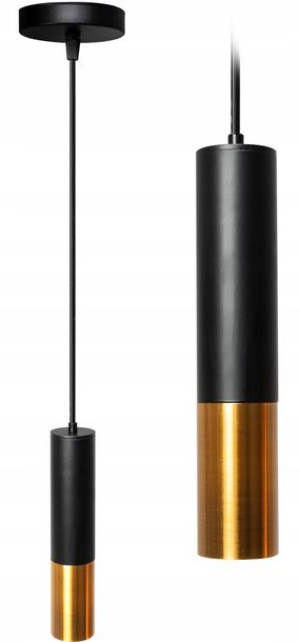 Lampa Sufitowa Wisząca Metalowa Loft Black Gold