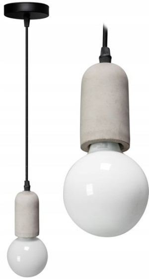 Lampa Sufitowa Wisząca Cement Beton Loft Betonowa