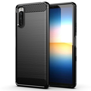 Carbon Case elastyczne etui pokrowiec Sony Xperia 10 III czarny