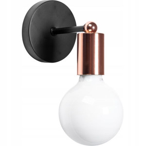 Lampa Kinkiet Ścienny Metalowy Rose Gold Loft