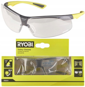 Okulary Ochronne Poliwęglan Gogle Bezbarwne Ryobi