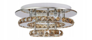 Lampa Sufitowa Kryształ Okrągła Plafon Glamour 20w