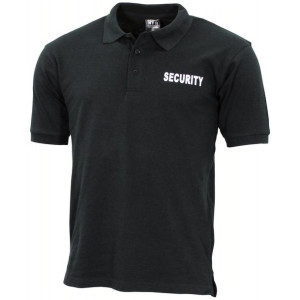 Bawełniana koszulka Polo MFH Security czarna M