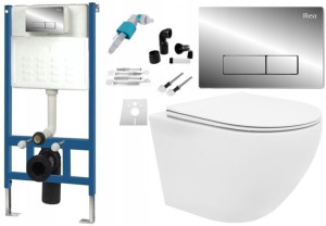 Zestaw Misa WC Carlo Podwieszana + Stelaż Chrom H