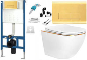 Zestaw Misa WC Podwieszana Edge + Stelaż Gold H
