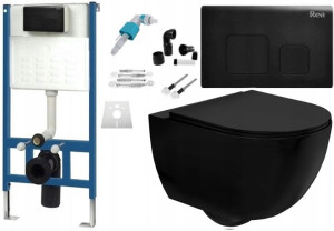 Zestaw Misa WC Podwieszana Gold + Stelaż Black F