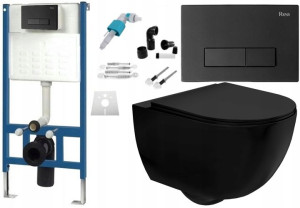 Zestaw Misa WC Podwieszana Gold + Stelaż Black H