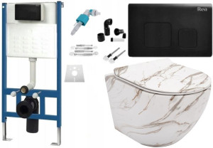 Zestaw Misa WC Podwieszana Lava + Stelaż Black F