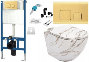 Zestaw Misa WC Podwieszana Lava + Stelaż Gold F