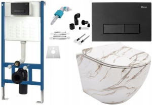 Zestaw Misa WC Podwieszana Lava + Stelaż Black H