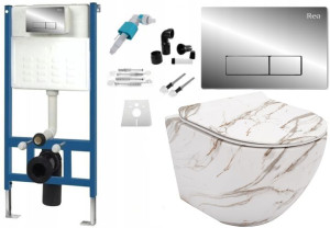 Zestaw Misa WC Podwieszana Lava + Stelaż Chrom H