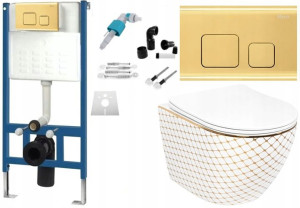Zestaw Misa WC Podwieszana Diamond + Stelaż Gold F