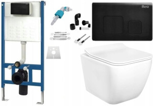 Zestaw Misa WC Podwieszana Martin + Stelaż Black F